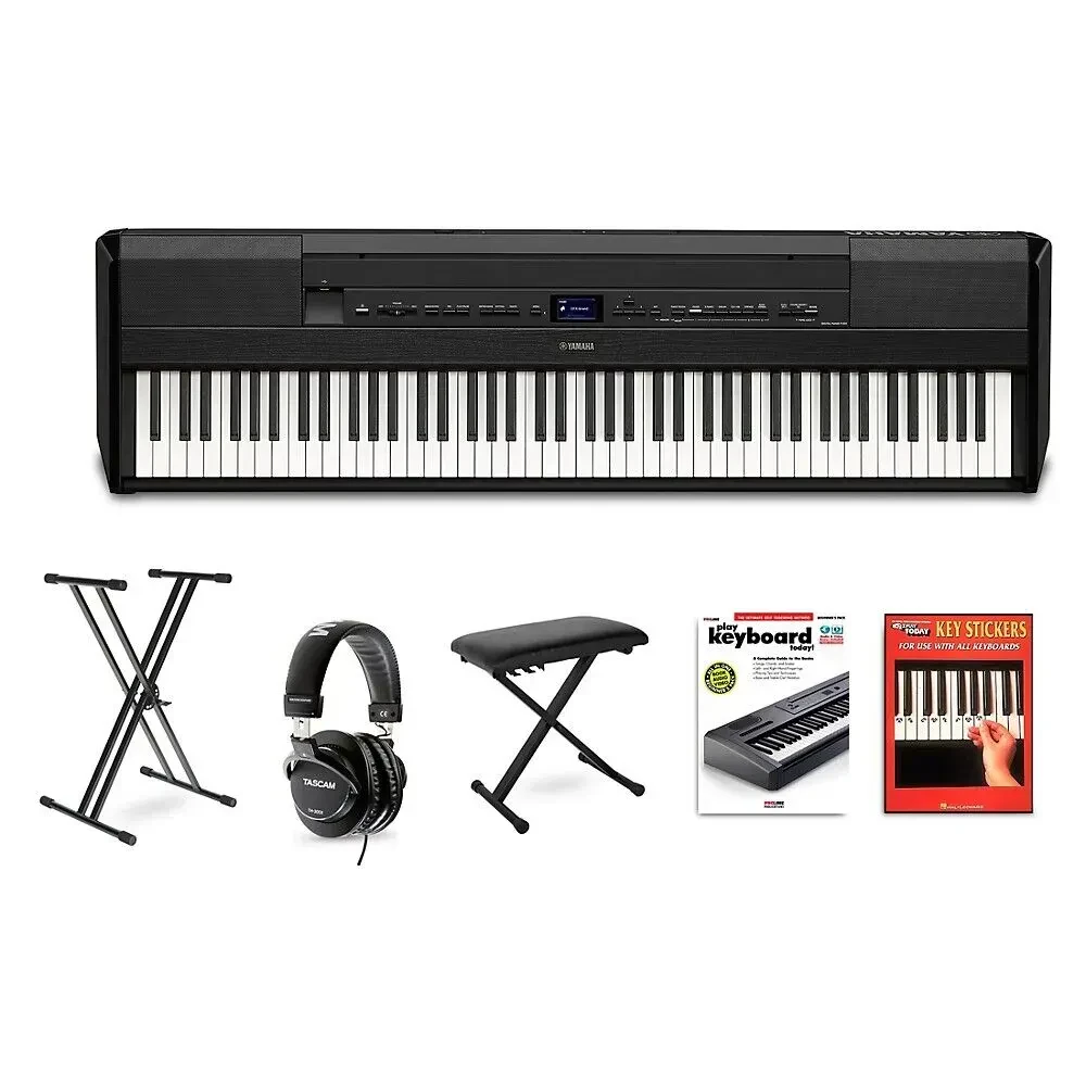 Цифровое пианино компактное Yamaha P-525 88-Key черный (набор)