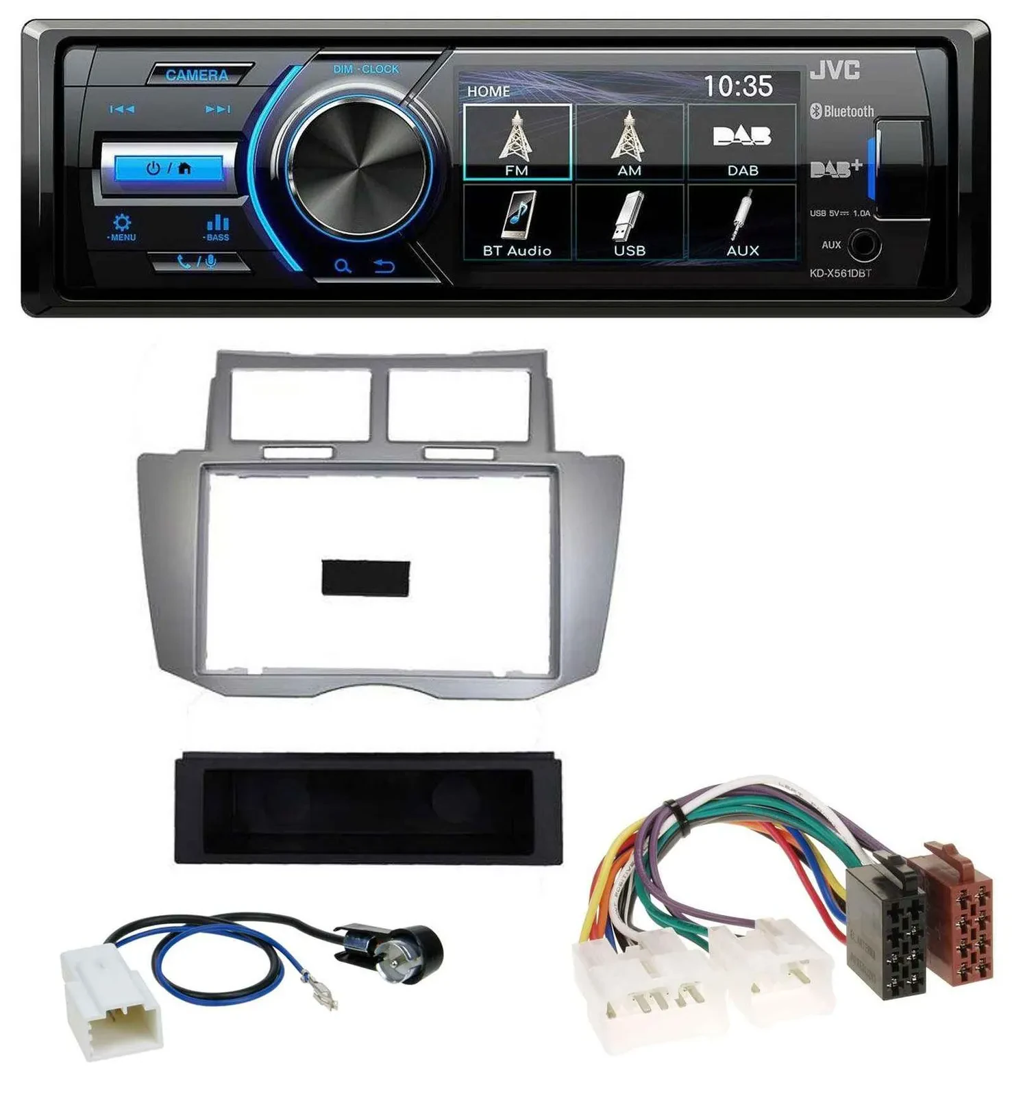 JVC Bluetooth MP3 USB DAB Autoradio für Toyota Yaris (2007-2011)