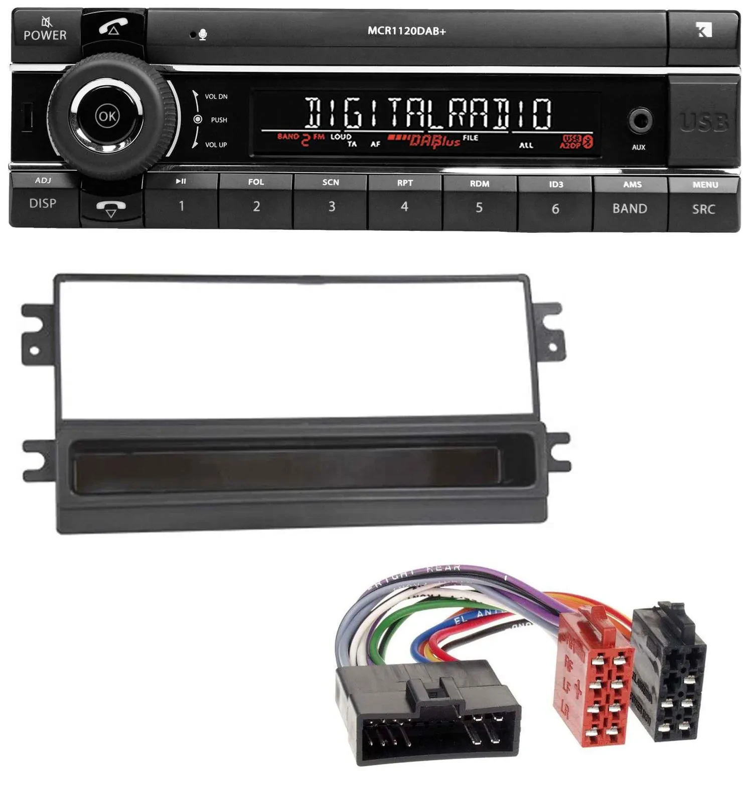 Kienzle Bluetooth MP3 USB DAB Autoradio für Kia Clarus Carens FL Carnival Sporta