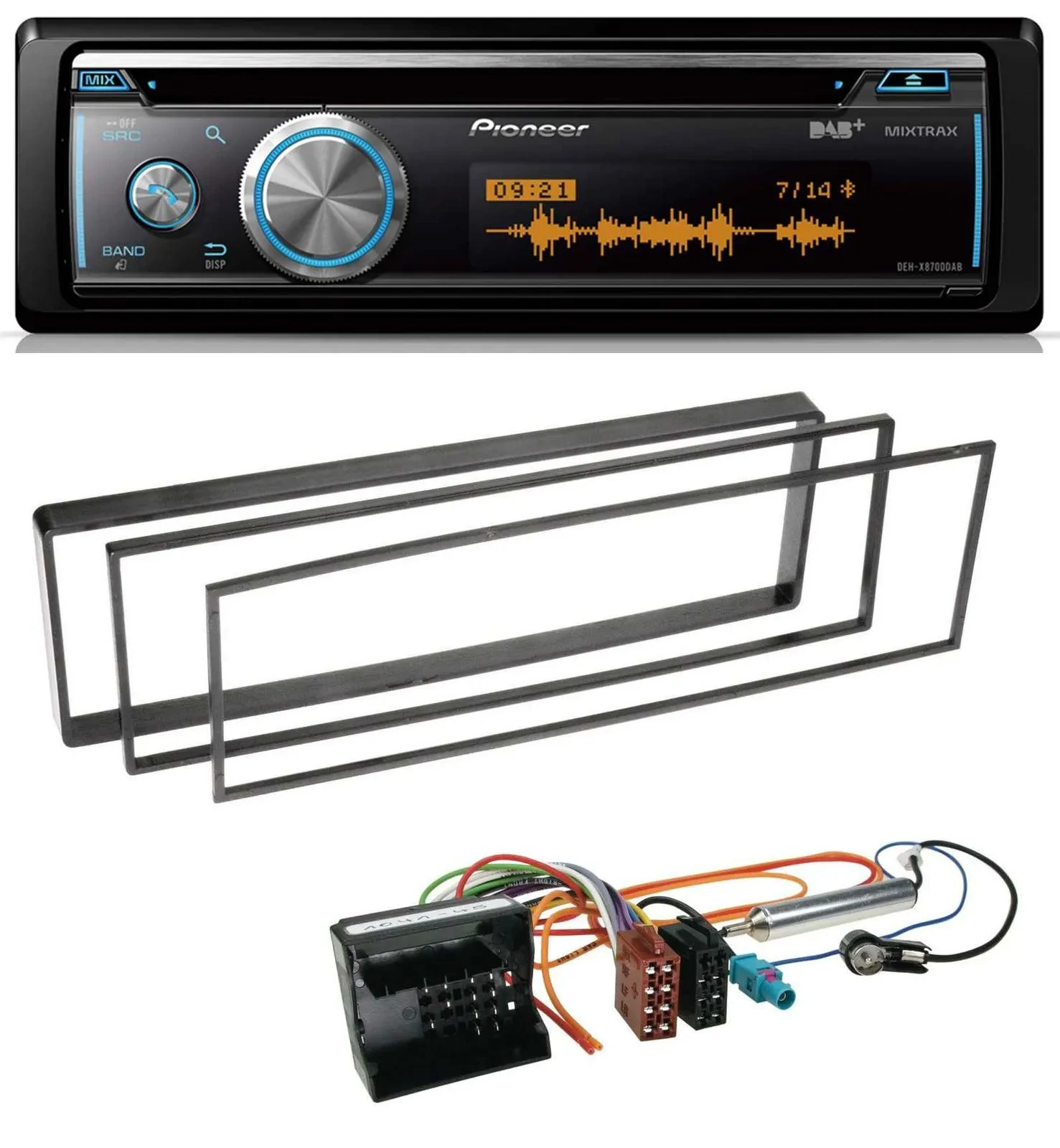 Pioneer MP3 DAB USB CD Bluetooth Autoradio für Peugeot 307, 1007 (2001-2009)