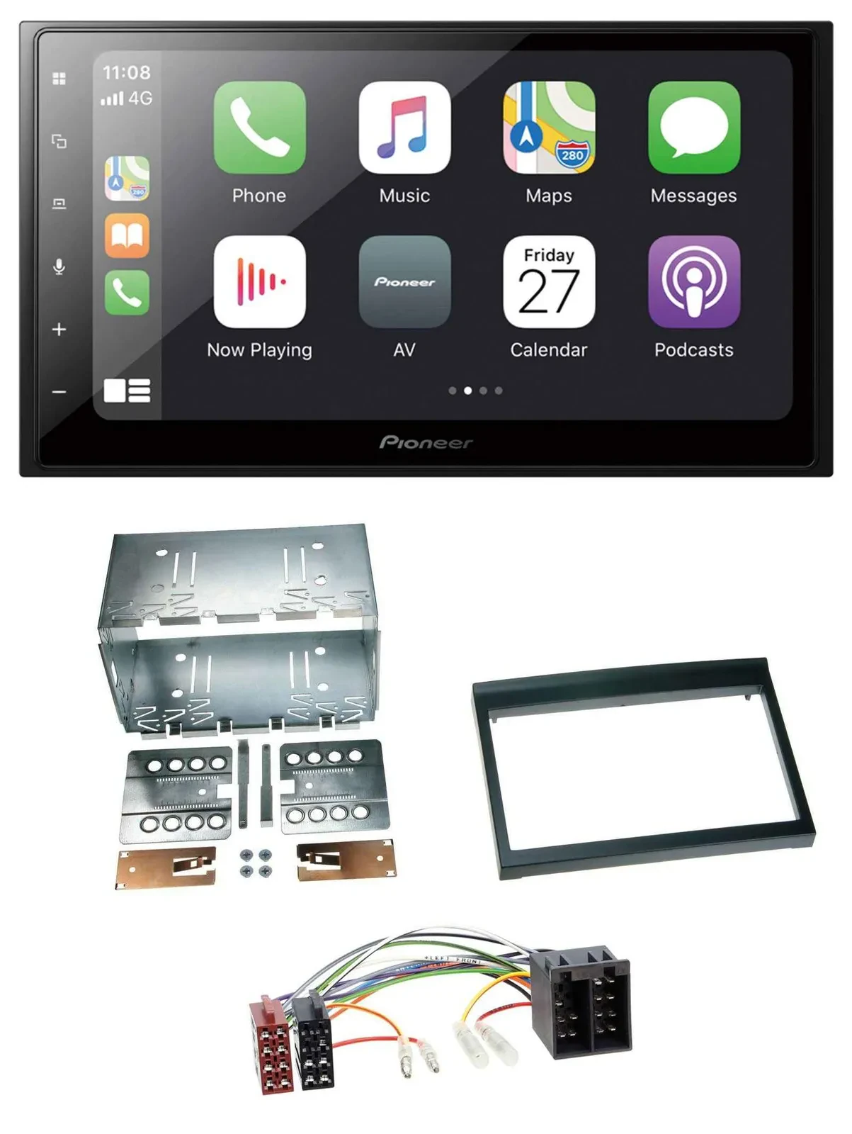 Pioneer MP3 Bluetooth DAB 2DIN USB Autoradio für Porsche 911, 996 (97-06)