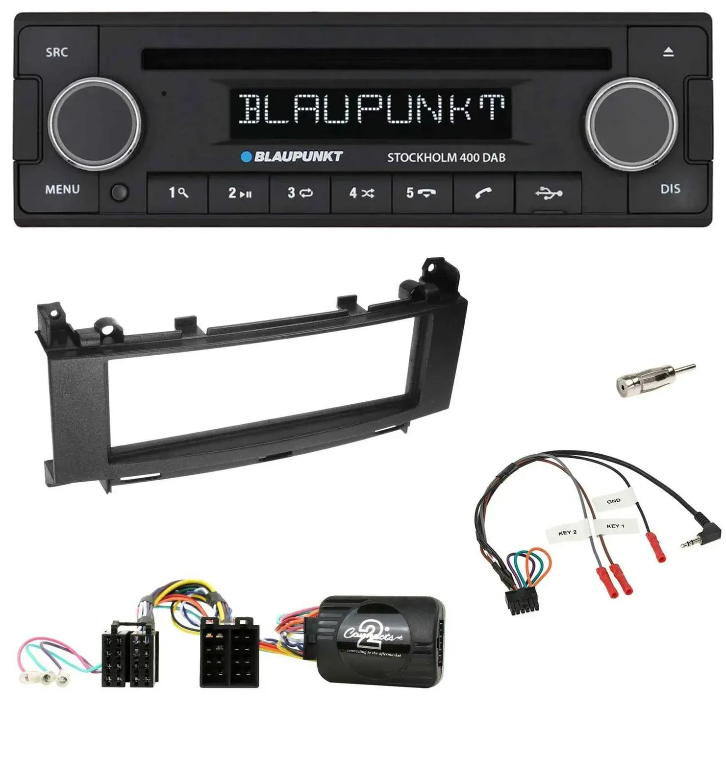 Blaupunkt Lenkrad Bluetooth DAB CD USB Autoradio für Mercedes A-Klasse B-Klasse