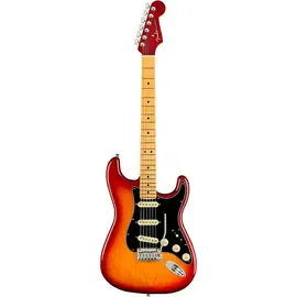 Электрогитара Fender American Ultra Luxe Stratocaster Maple FB Plasma Red Burst