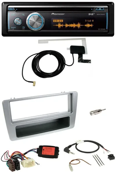 Pioneer Bluetooth DAB Lenkrad USB CD Autoradio für Honda Civic 2001-2003 silber