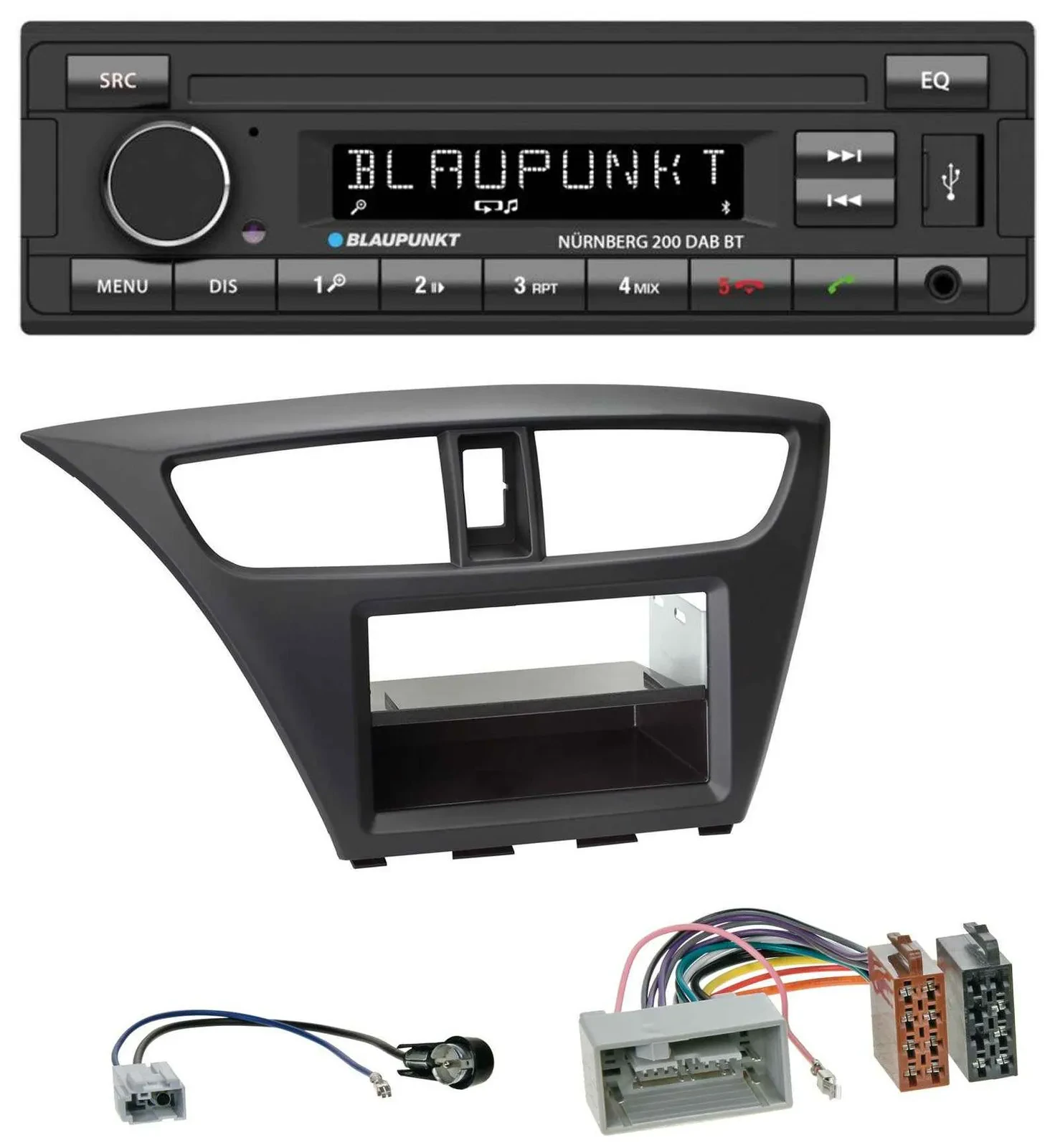 Blaupunkt USB DAB MP3 Bluetooth Autoradio für Honda Civic (ab 2012)