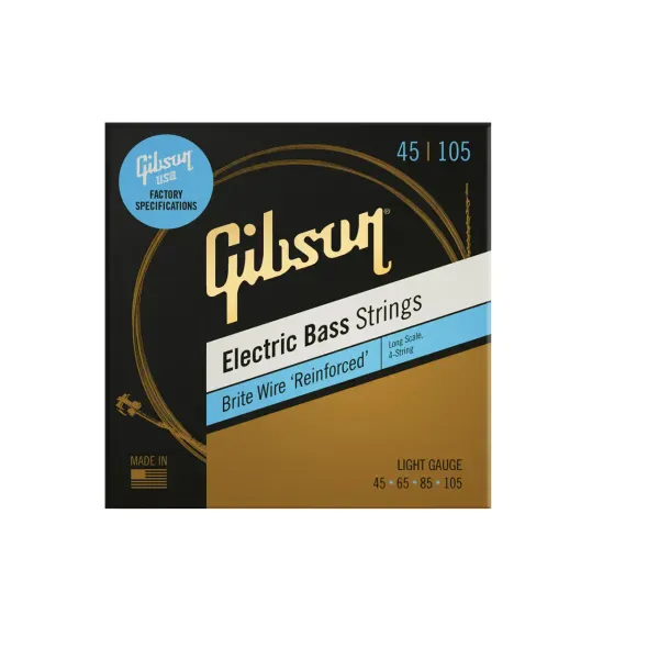 Струны для бас-гитары Gibson Brite Wire Reinforced 45-105