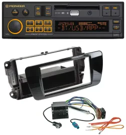 Автомагнитола Pioneer DAB, MP3, USB, Bluetooth для Seat Ibiza (с 2008), цвет: черный (piano black)