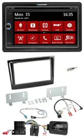 Blaupunkt TMC USB Lenkrad Bluetooth DAB 2DIN Navigation für Fiat Doblo ab 15 Min