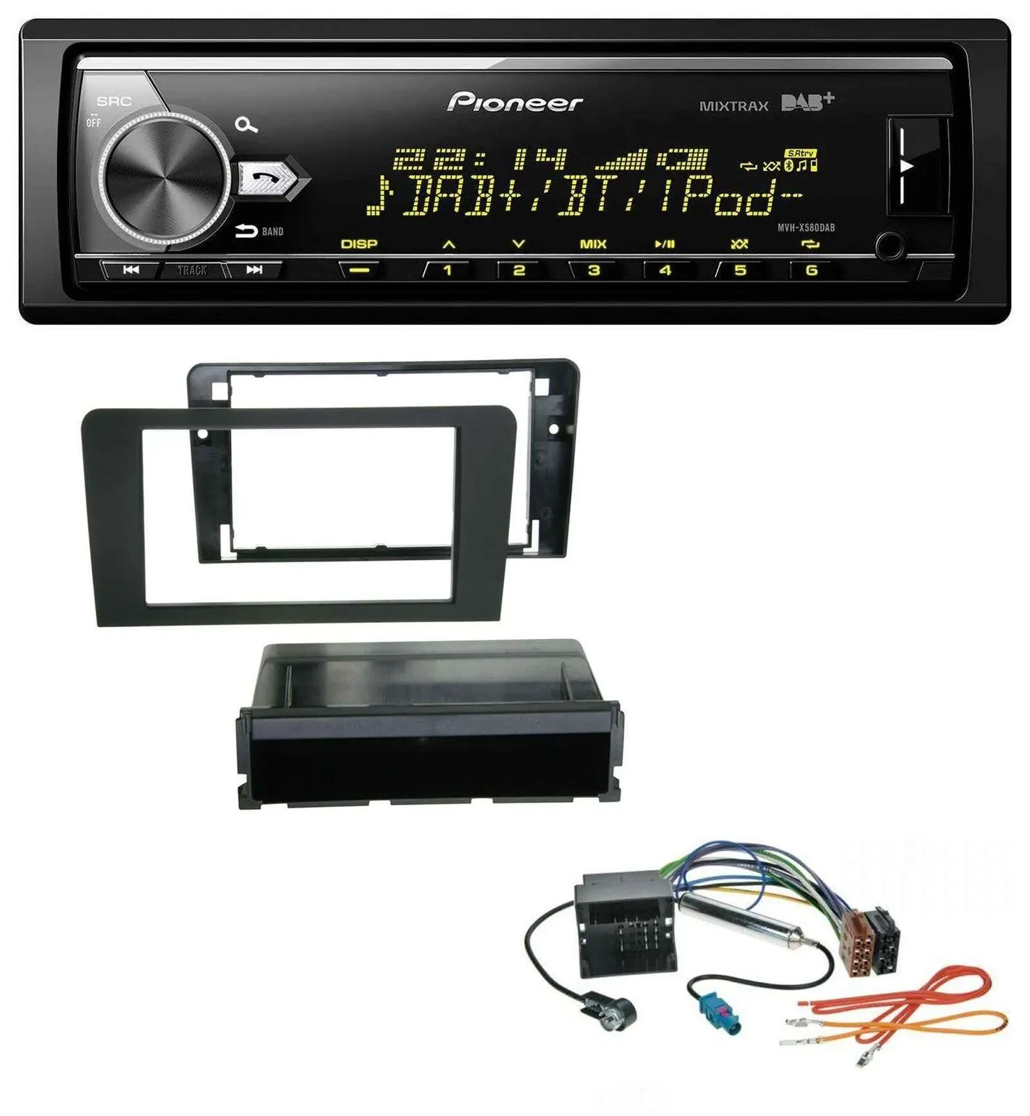 Автомагнитола для Audi A3 8P (2003–2012) Pioneer Bluetooth, USB, DAB, MP3, Quadlock (Symphony)