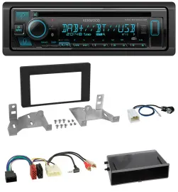 Kenwood Bluetooth DAB CD MP3 USB Autoradio für Toyota Aygo AB7 ab 2022 mattschwa