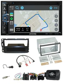 Alpine DAB TMC Bluetooth 2DIN USB Lenkrad Navigation für Cadillac BLS YSCF 2006-