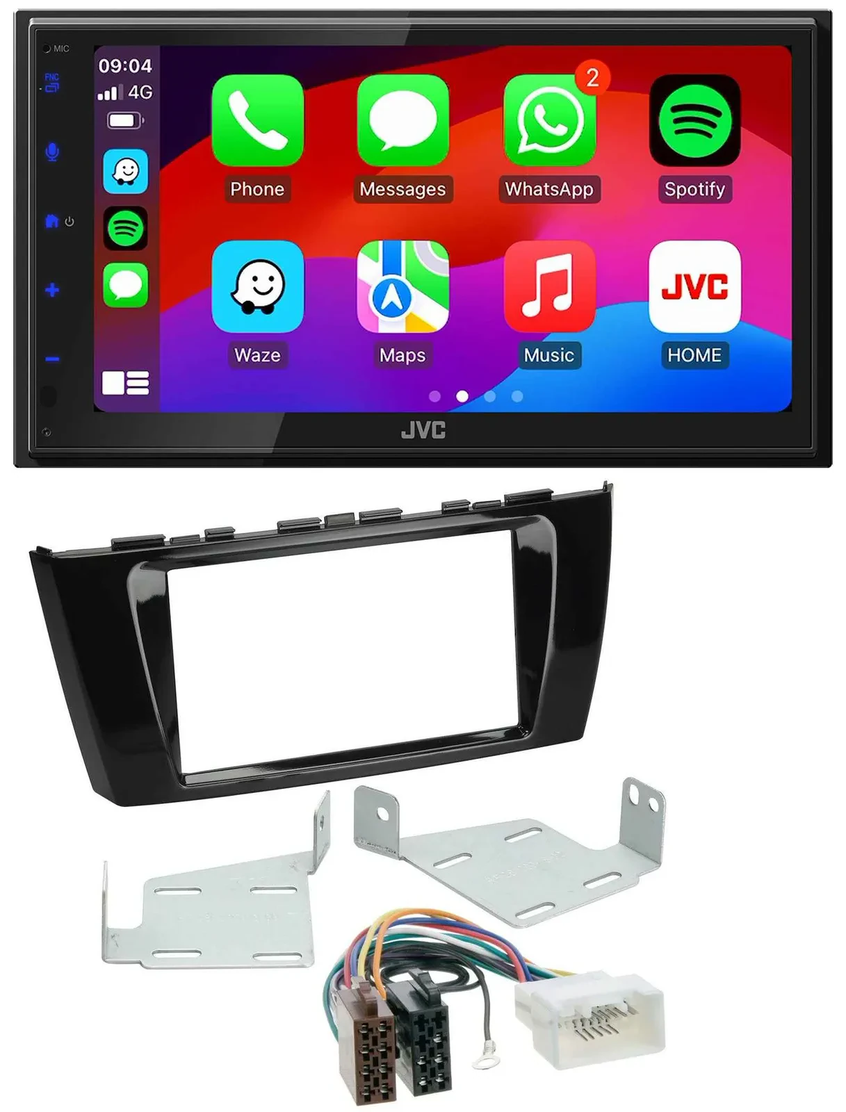 Автомагнитола для Mitsubishi Mirage/Space Star (с 2013) JVC 2DIN, Bluetooth, USB, MP3, DAB