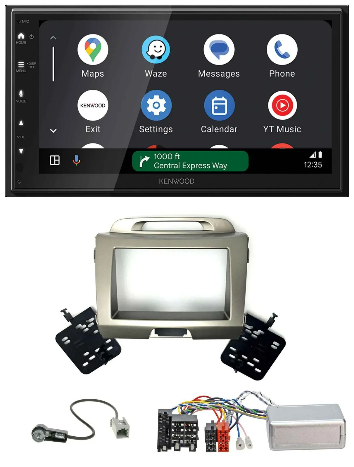 Kenwood DAB Bluetooth USB Lenkrad 2DIN Autoradio für Kia Sportage 3 2010-2015 si