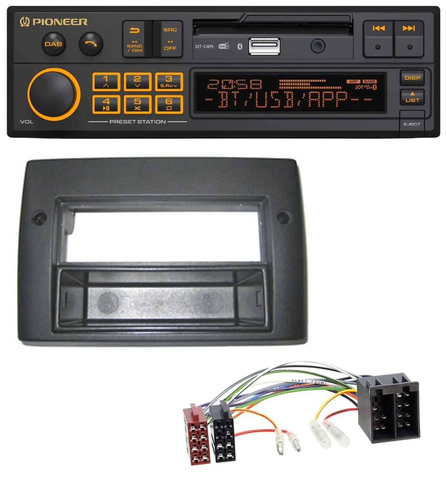 Pioneer DAB MP3 USB Bluetooth Autoradio für Fiat Stilo 192 01-08 Profiversion Ab