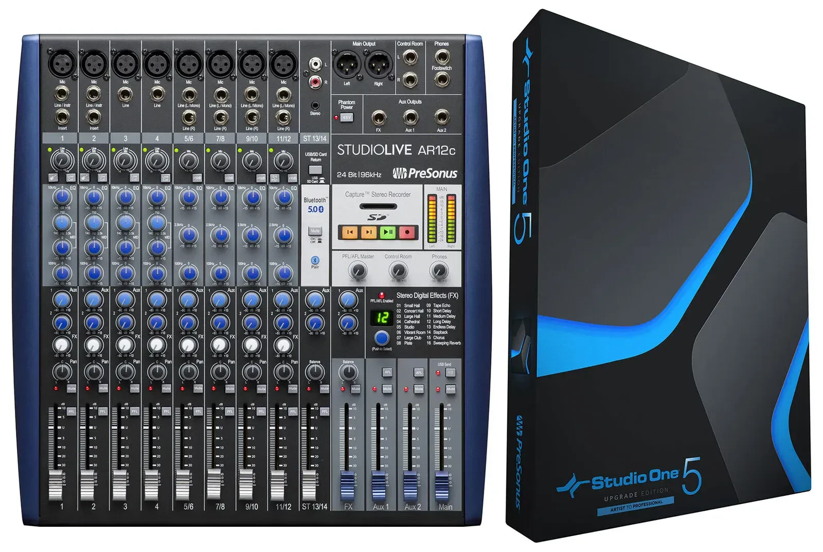 Микшерный пульт PreSonus StudioLive AR12c 12-канальный с интерфейсом записи и апгрейдом ПО
