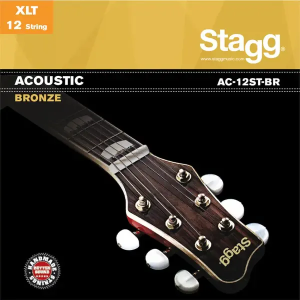 Струны для 12-струнной акустической гитары Stagg AC-12ST-BR Bronze Extra Light 10-47