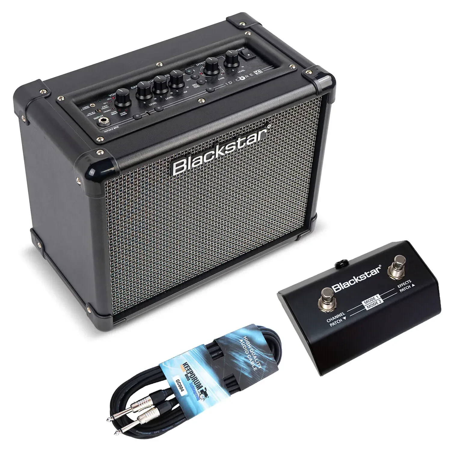Комбоусилитель для электрогитары Blackstar ID Core 10 V4 10W с футсвитчем FS-11 и кабелем