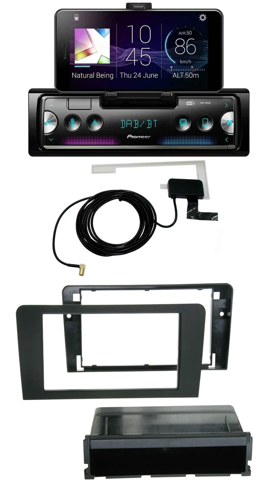 Автомагнитола Pioneer DAB, Bluetooth, USB, управление с руля, для Audi A3 8P (2003–2012), совместима с Bose активной системой