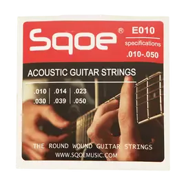 Струны для акустической гитары Sqoe QX SQ E010 Bronze 10-50