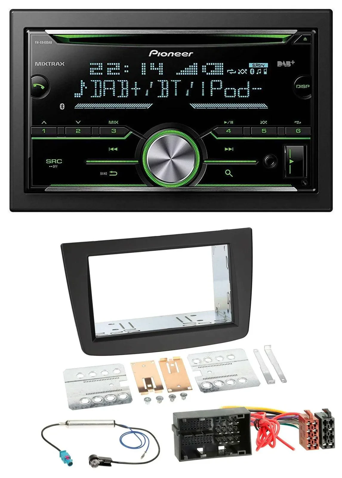 Pioneer Bluetooth MP3 DAB 2DIN USB CD Autoradio für Alfa Romeo Mito 955 ab 14 sc