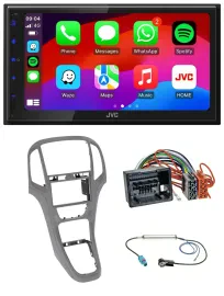 JVC Bluetooth 2DIN MP3 DAB USB Autoradio für Opel Astra J ab 09 Titangrau