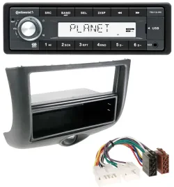 Continental USB MP3 AUX 1DIN Autoradio für Toyota Yaris (1999-2003)