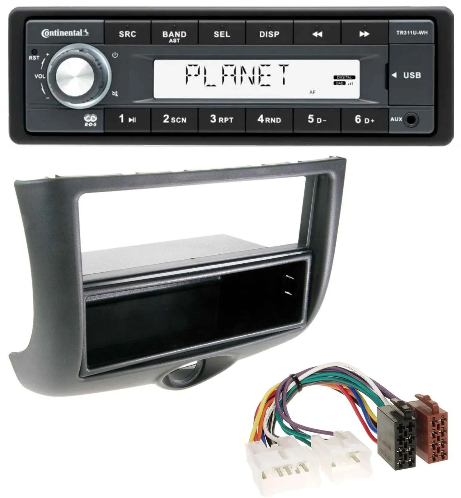 Continental USB MP3 AUX 1DIN Autoradio für Toyota Yaris (1999-2003)