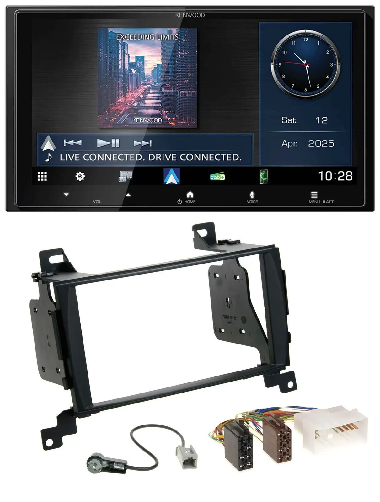 Kenwood Bluetooth 2DIN USB DAB MP3 Autoradio für Hyundai Santa Fe 2007-2012