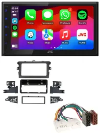 JVC Bluetooth 2DIN MP3 DAB USB Autoradio für Toyota Corolla 2009-2013 silber