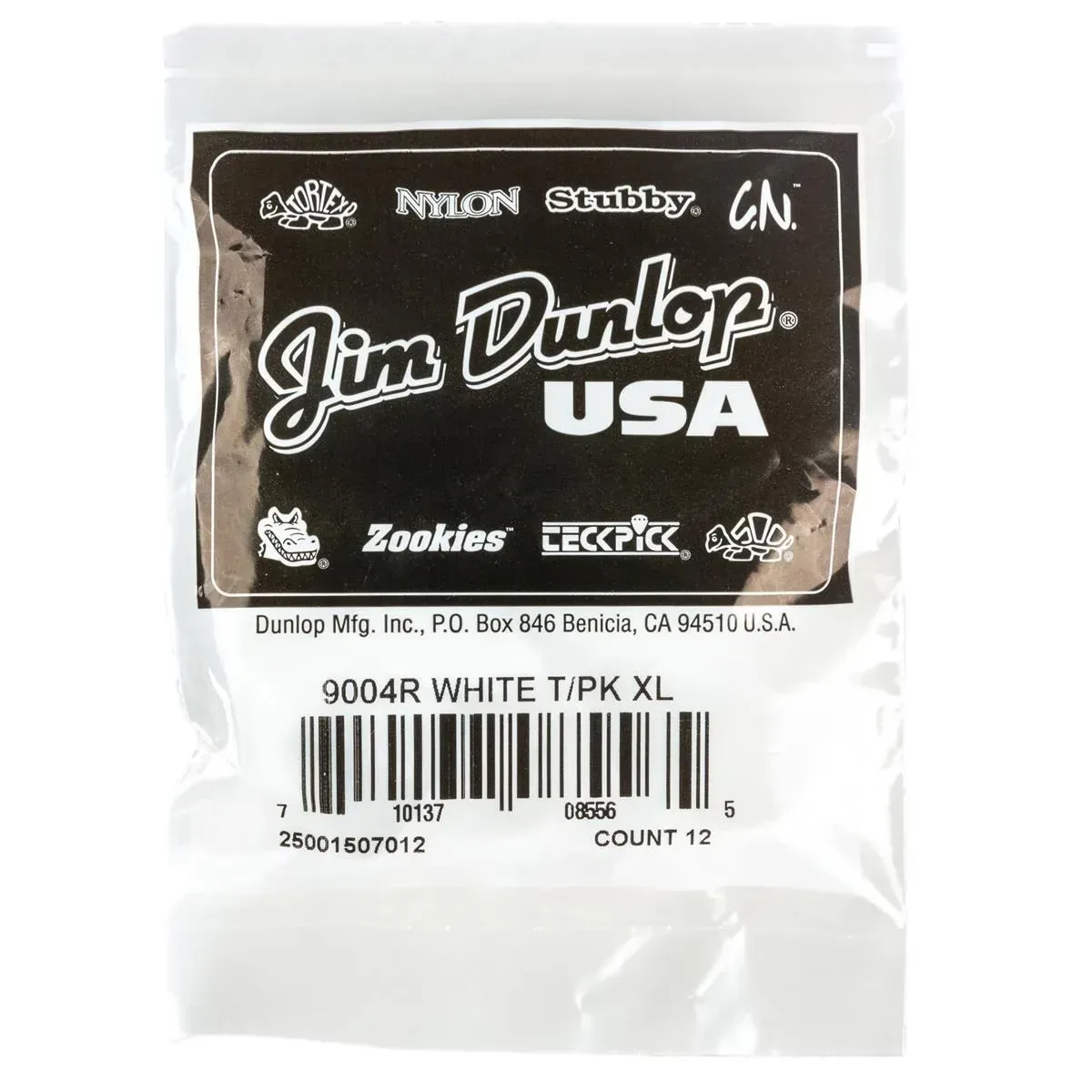 Медиаторы Dunlop 9004R Plastic Thumbpicks Extra Large White (12 штук)