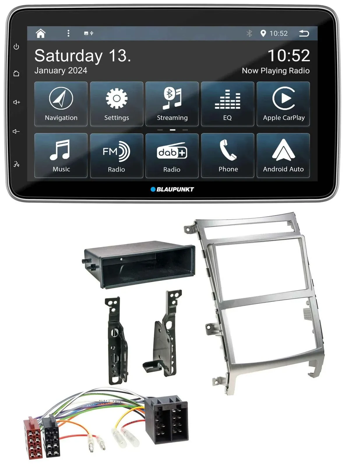 Blaupunkt USB DAB SD MP3 Bluetooth Autoradio für Hyundai ix55 (2009-2012) silber