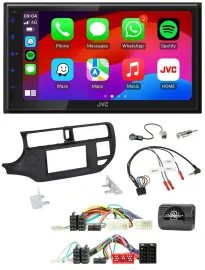 JVC Bluetooth USB Lenkrad 2DIN DAB Autoradio für Kia Rio UB 11-15 schwarz