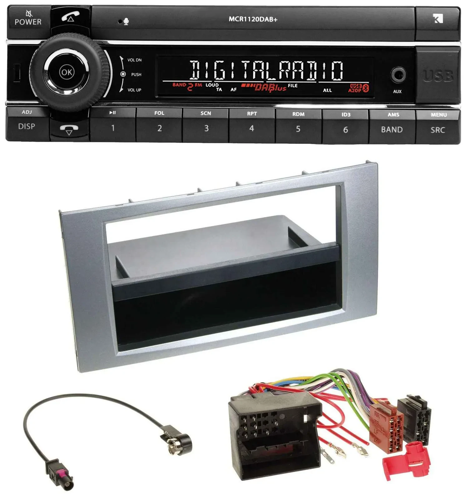 Kienzle Bluetooth MP3 USB DAB Autoradio für Ford Galaxy Focus C-Max S-Max 03-07
