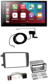 Pioneer USB Bluetooth DAB MP3 2DIN Autoradio für Mercedes C-Klasse Vito CLK Vian