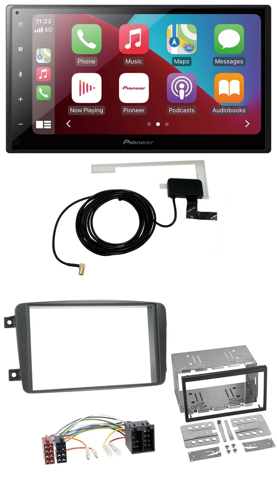 Pioneer USB Bluetooth DAB MP3 2DIN Autoradio für Mercedes C-Klasse Vito CLK Vian