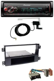 Автомагнитола Pioneer Bluetooth DAB USB MP3 для Hyundai Sonata NF (2002–2005) черная