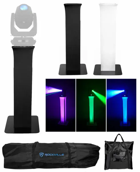 (1) Totem Light Stand+Black+White Scrims For Chauvet Rogue R3 Spot