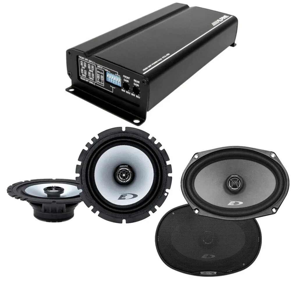 Alpine KTA-450 200W RMS 4-Channel Amplifier with 6.5" + 6x9” SXE Speakers