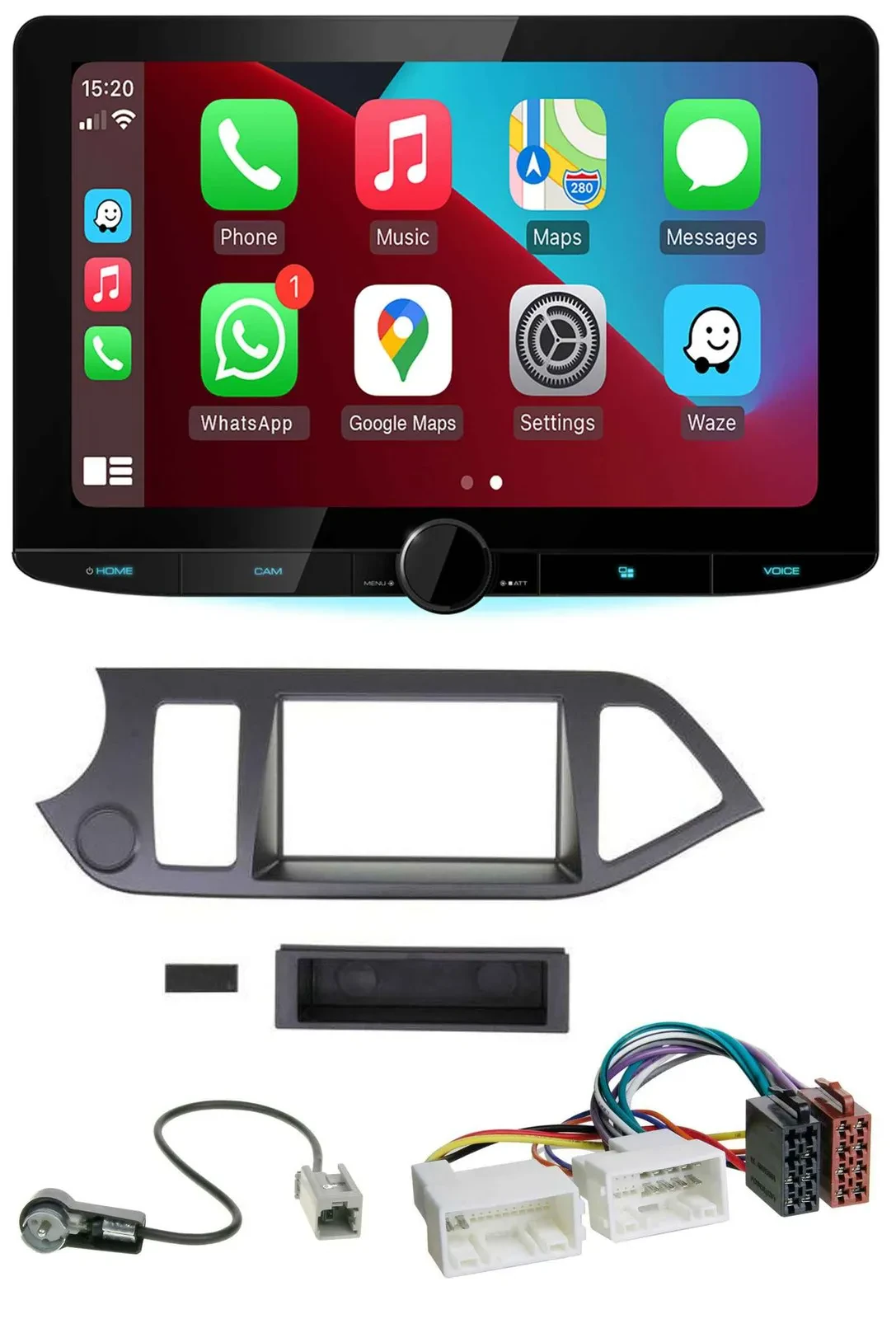 Kenwood MP3 USB DAB Bluetooth Autoradio für Kia Picanto ab 2011 ohne Start-Stop