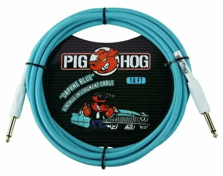 Инструментальный кабель Pig Hog PCH10DB Daphne Blue 3 м
