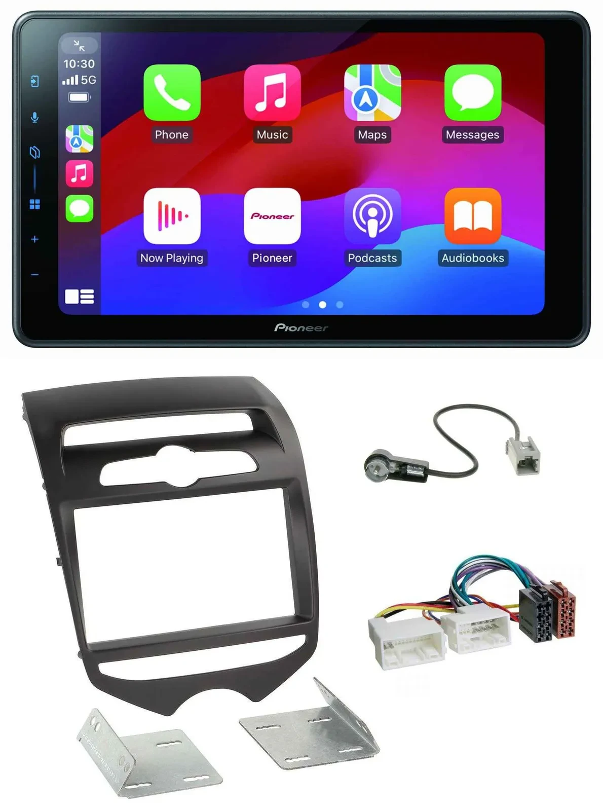 Автомагнитола Pioneer 2DIN, Bluetooth, USB, MP3, DAB для Hyundai ix20 (с 2010, ручной климат-контроль)