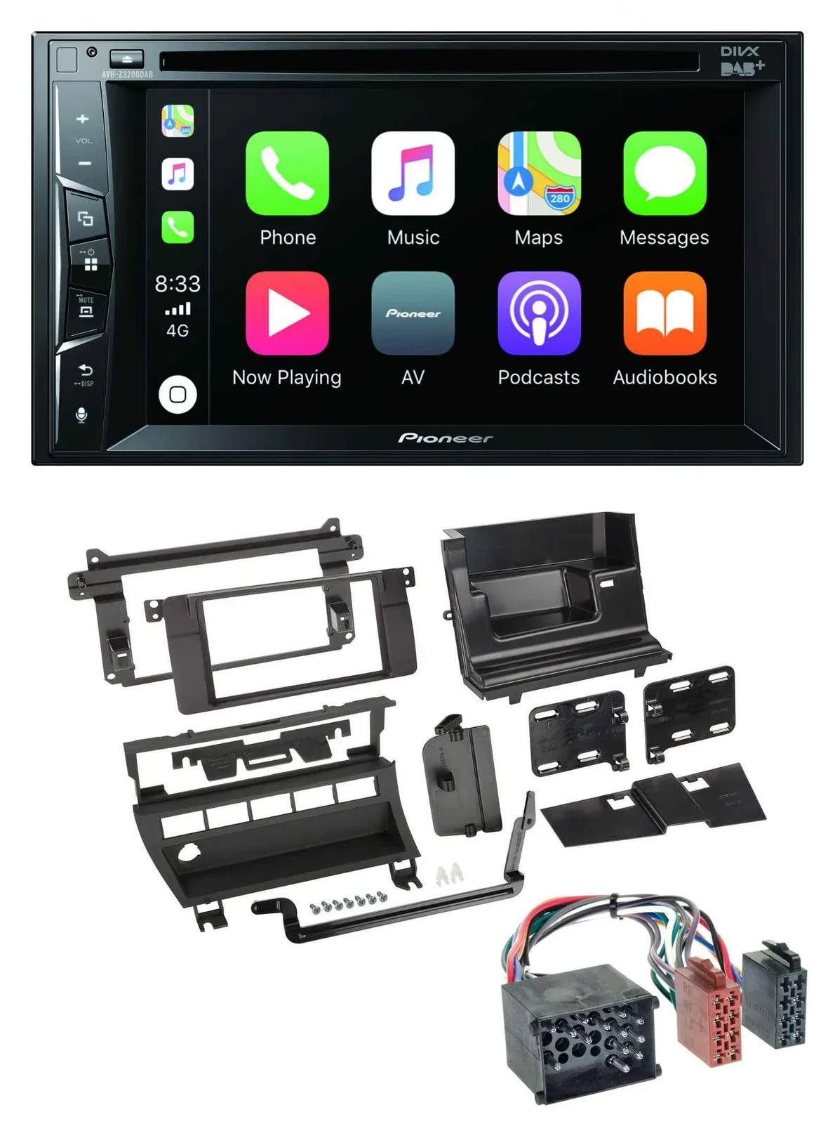 Автомагнитола для BMW 3 Series (1999–2001) Pioneer 2DIN, MP3/USB/DVD/Bluetooth/DAB