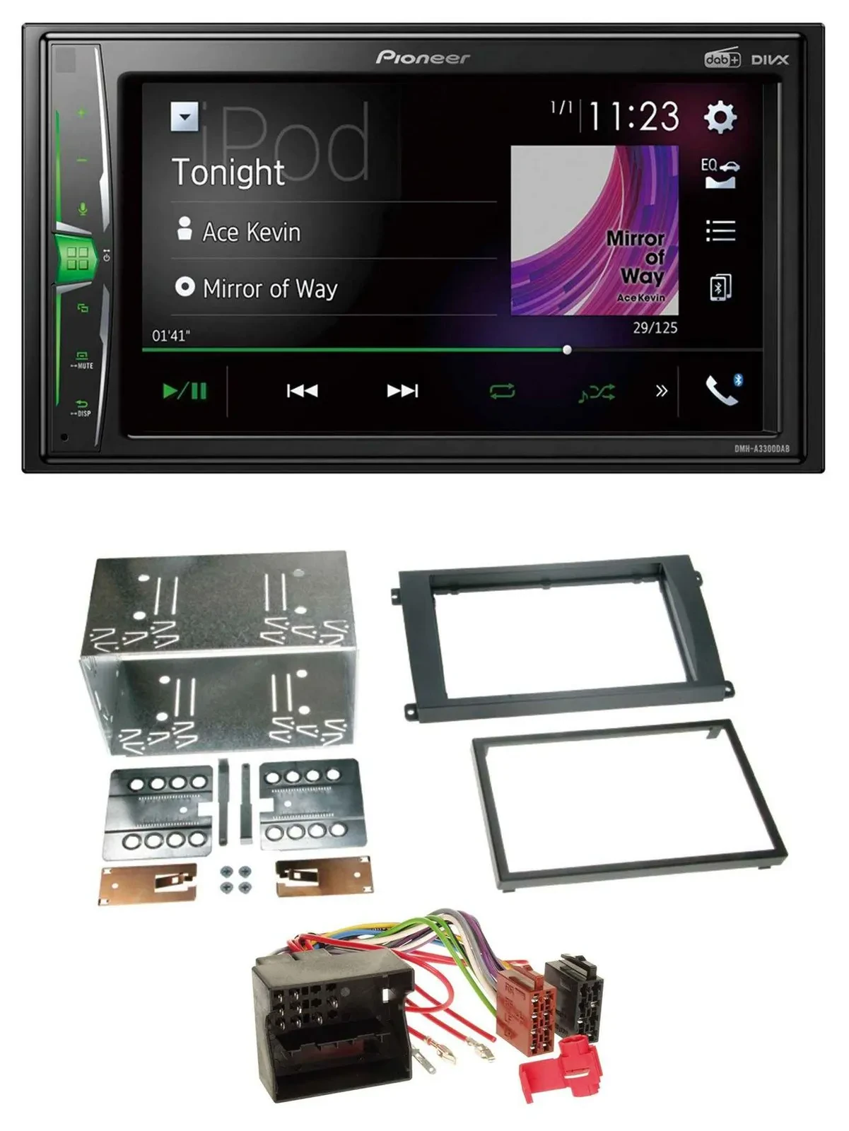 Pioneer 2DIN MP3 DAB USB Bluetooth Autoradio für Porsche Cayenne 2007-2010
