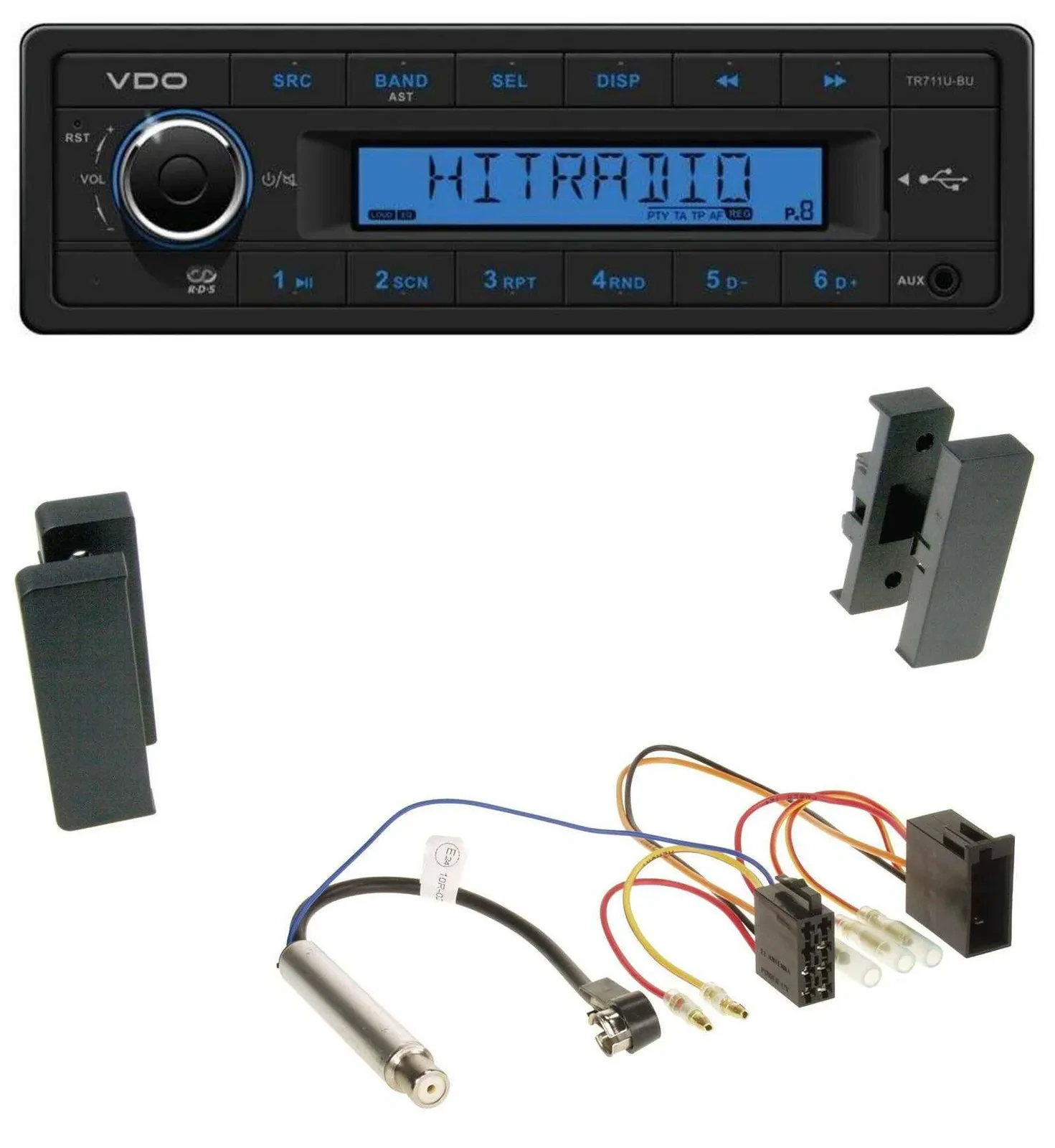 Автомагнитола для Seat Leon/Toledo (1998–2006) VDO 1-DIN, USB, AUX, MP3