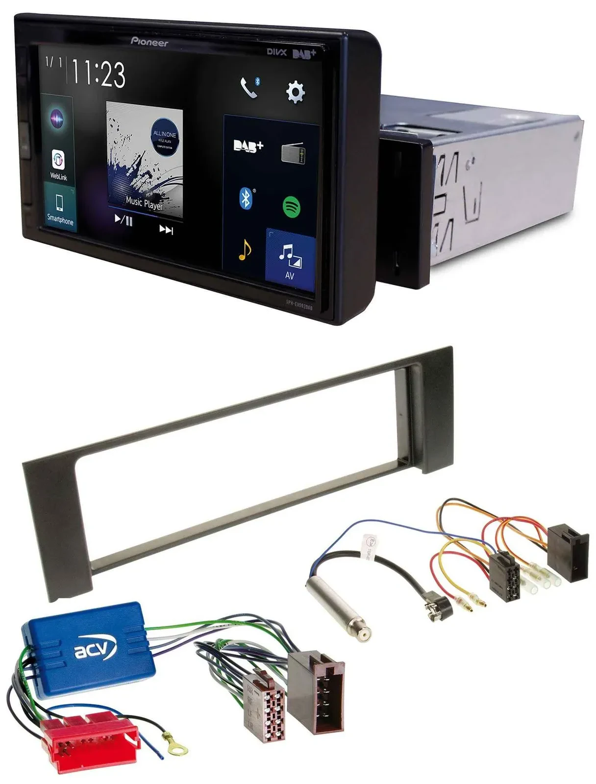 Pioneer DAB MP3 Bluetooth USB Autoradio für Audi A4 B6 00-04 Aktivsystem Mini-IS