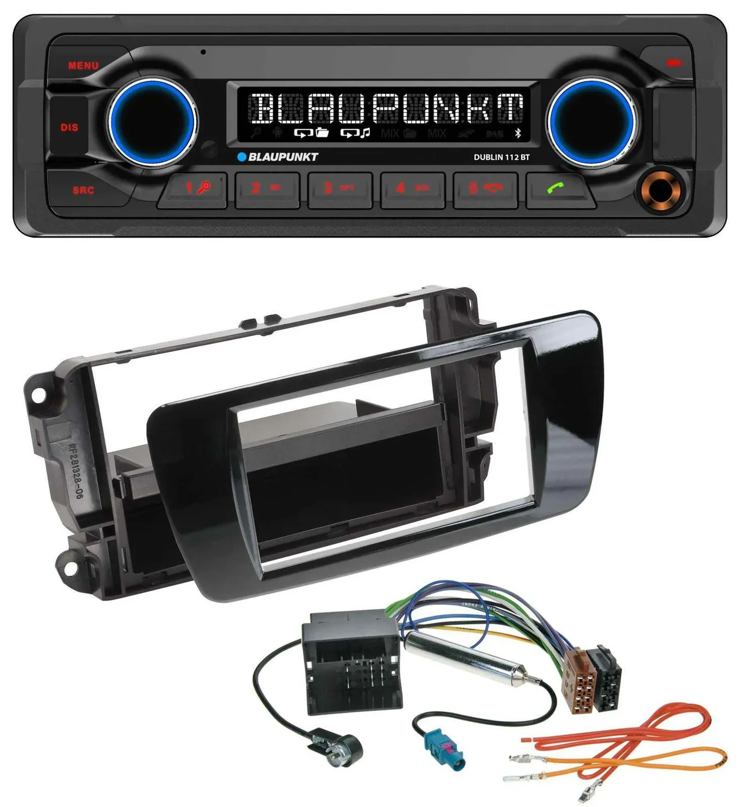 Blaupunkt MP3 Bluetooth USB AUX Autoradio für Seat Ibiza ab 08 Klavierlack schwa