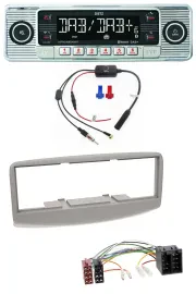 Dietz DAB USB MP3 Bluetooth Autoradio für Fiat Multipla 186 1999-2010 grau