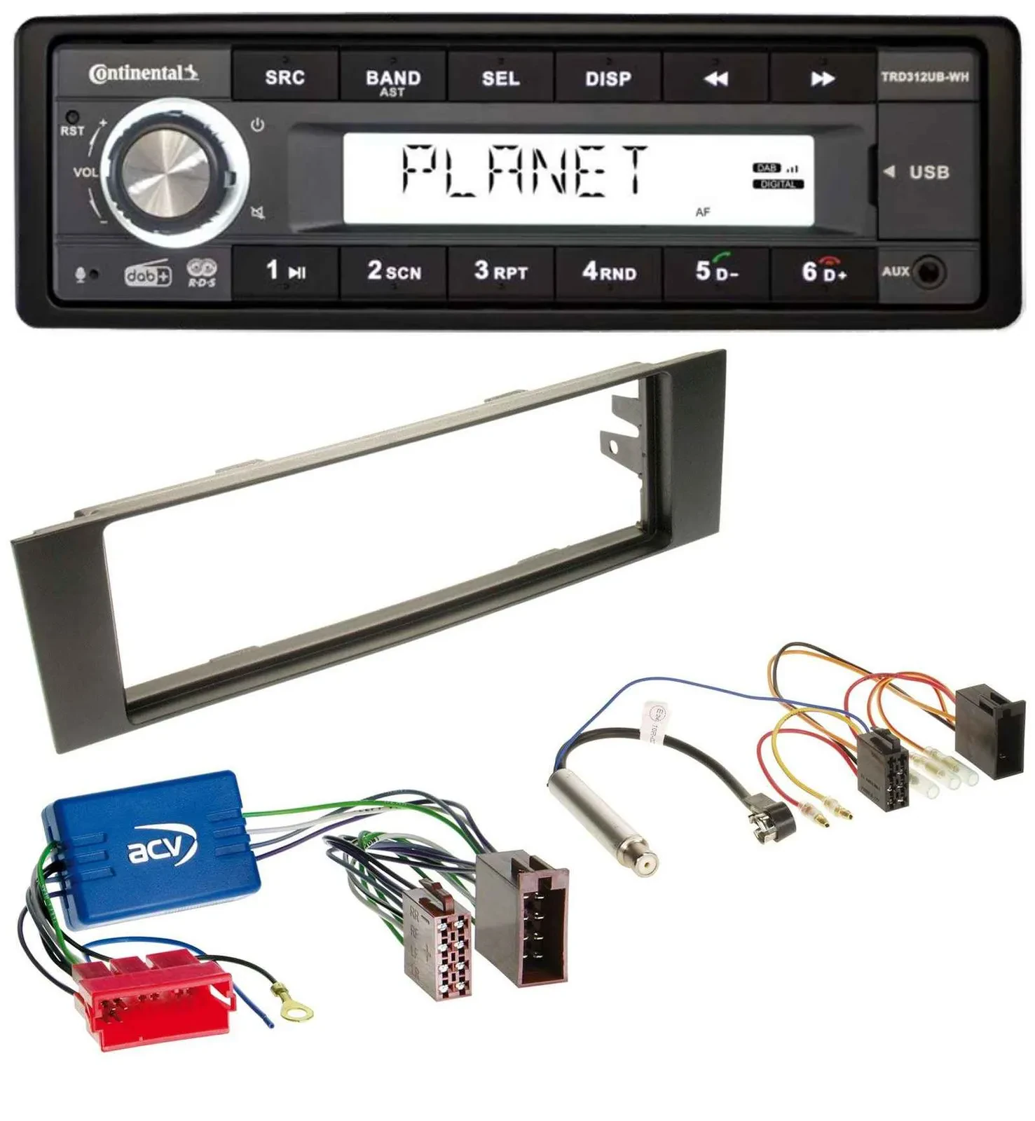 Continental USB 1DIN AUX DAB MP3 Autoradio für Audi A3 8P 03-06 Aktivsystem Mini