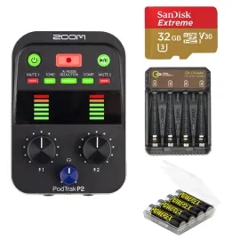 Рекордер для подкастов Zoom PodTrak P2 (набор) с картой памяти microSDHC 32GB