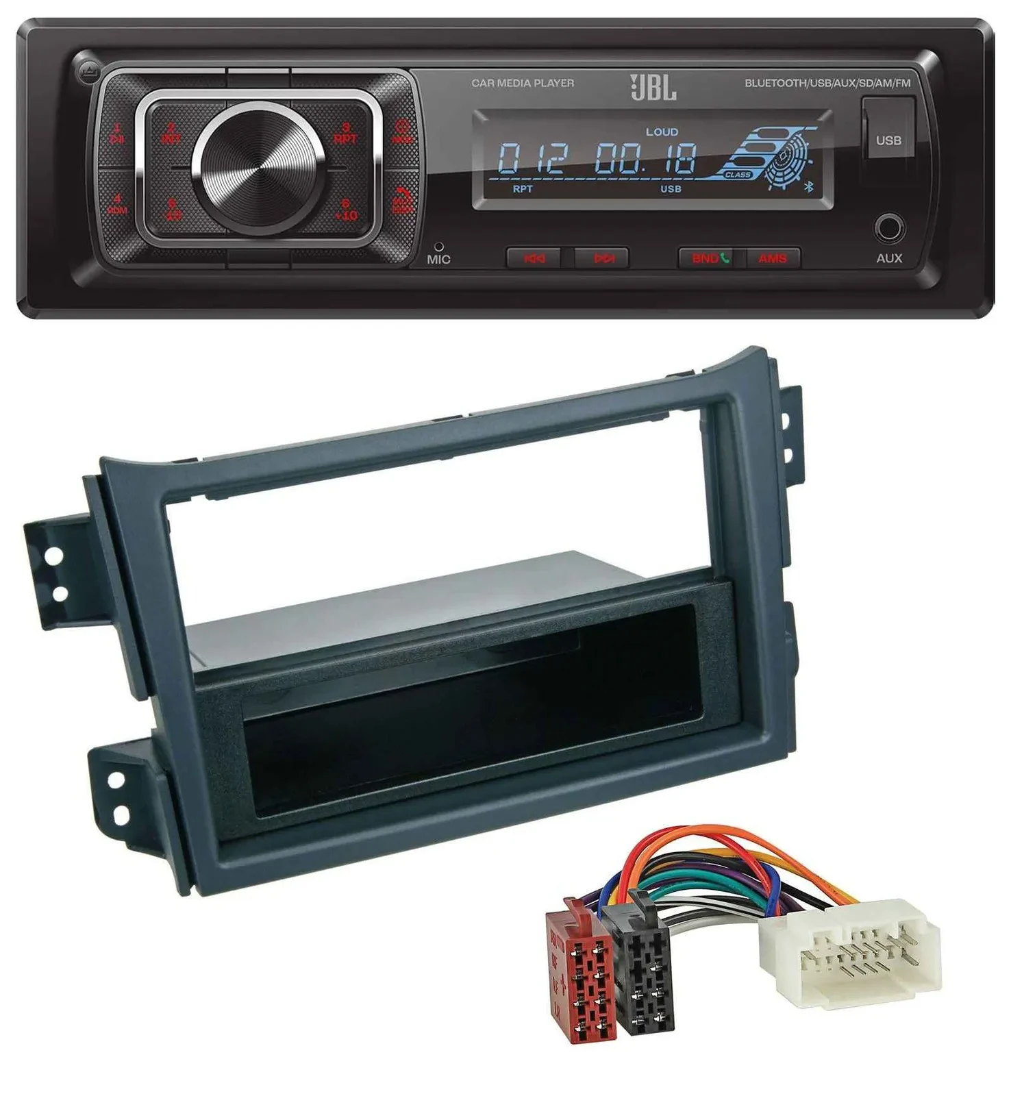 Автомагнитола JBL Bluetooth USB SD AUX MP3 для Opel Agila B 2008–2014, Suzuki Splash